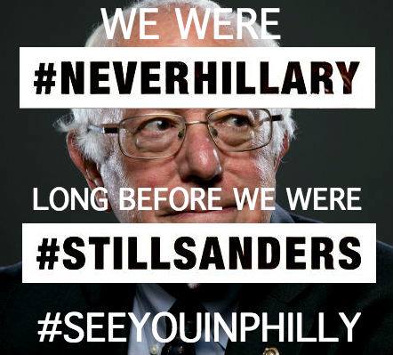 CherryShari's tweet photo. Share if you are with us! #JillOverHill #NeverHillary #StillSanders #SeeYouInPhilly #FundBernieDelegates #FloorFight https://t.co/o1n6xQ6MS2