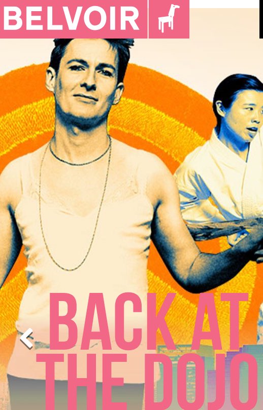 MeggiePalmer's tweet photo. Brilliant writing by @LallyKatz &amp; amazing ensemble performance by #BackAtTheDojo crew @BelvoirSt - A Must see. https://t.co/5y6GcLCFEH