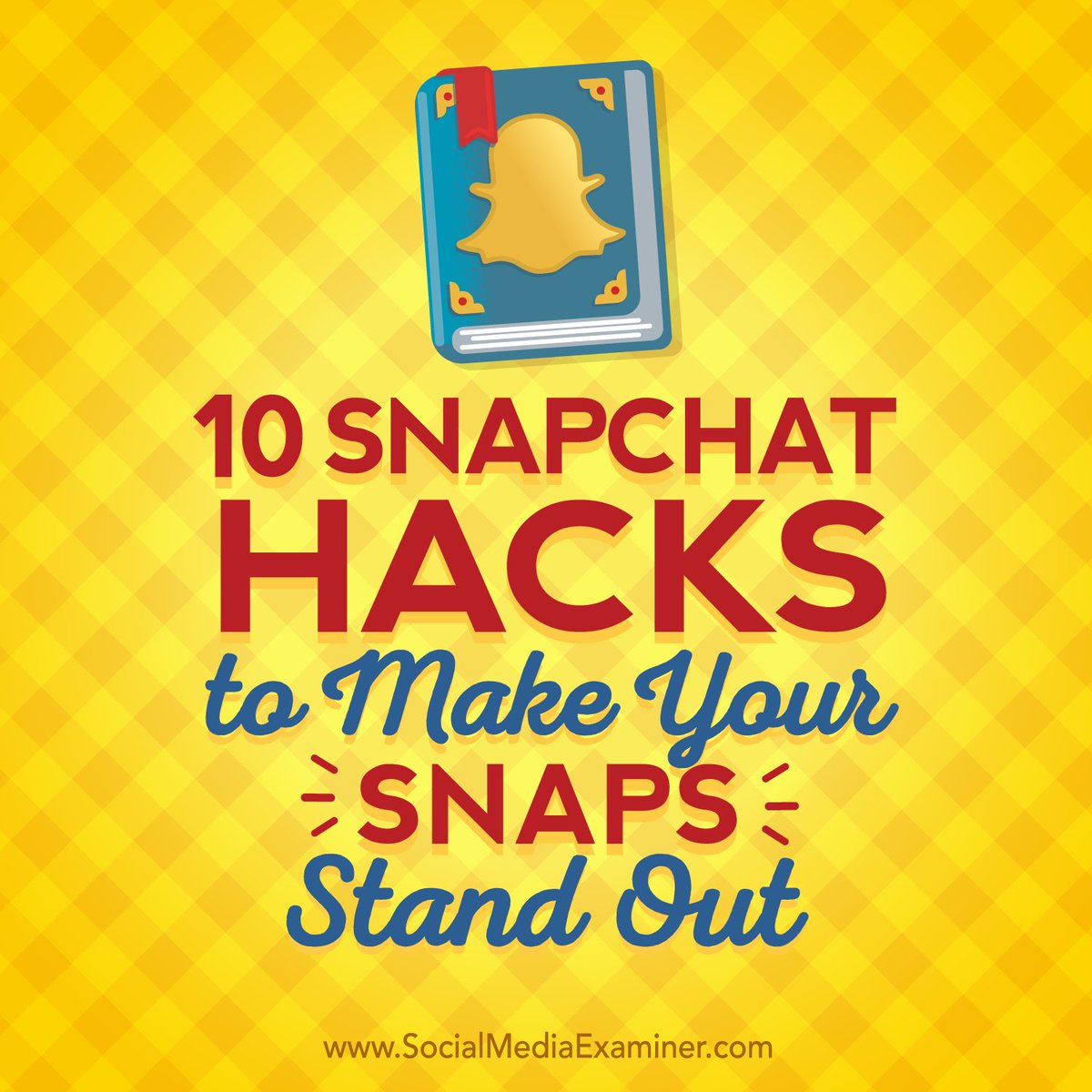 SMExaminer's tweet photo. NEW: 10 #Snapchat Hacks to Make Your Snaps Stand Out
https://t.co/uUDGQPETDx by @andrewandpete @SMExaminer https://t.co/ibdbYS1kTk