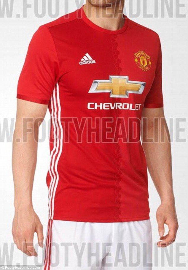 ManUtdUpdates_'s tweet image. Leaked: Manchester United 2016/17 home kit. #MUFC