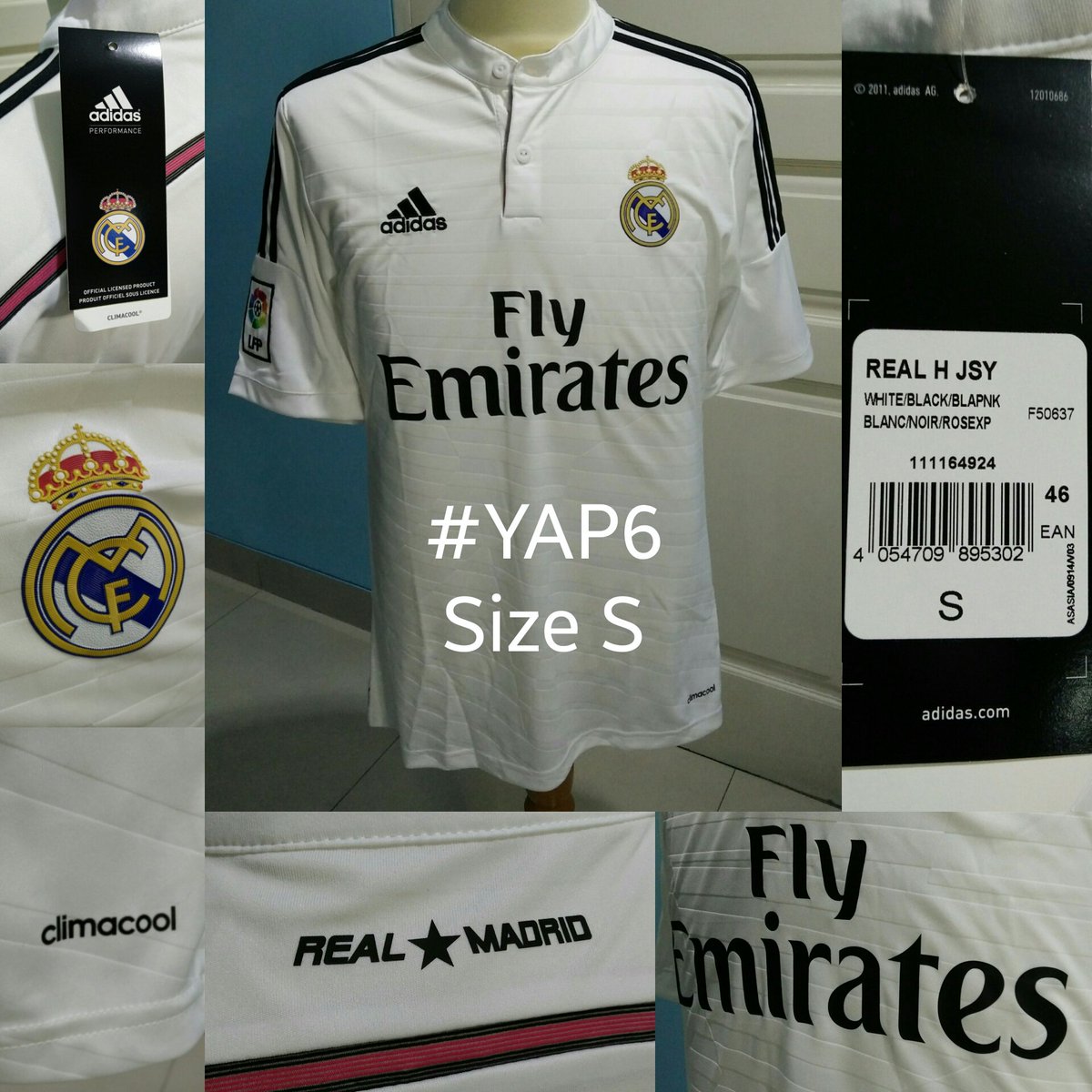 yapfootball's tweet photo. #YAP6
Real Madrid Home 2014-15
Size S
BNWT (no minus)
Putih bercampur pinky :)) https://t.co/GeM01xn7TG