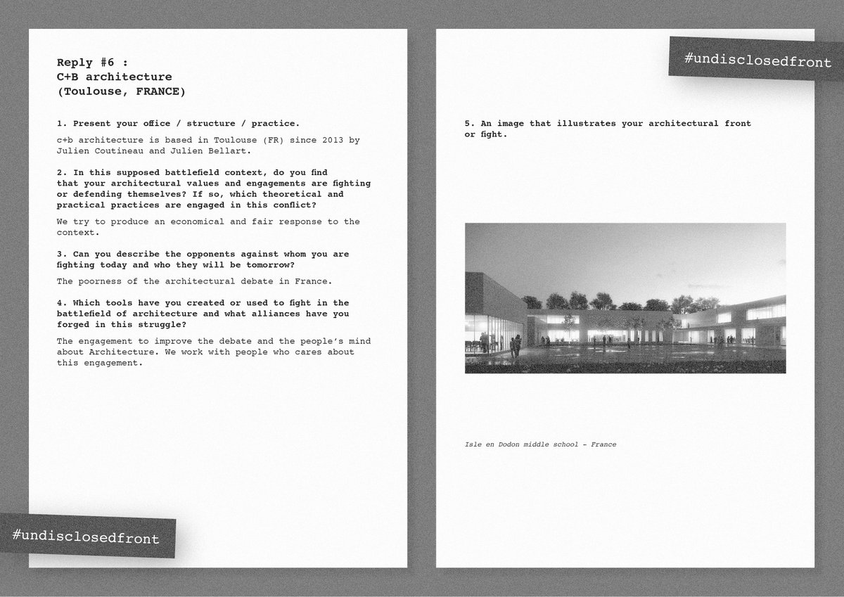UndisclosedF's tweet photo. Form#6: c+b architecture - Toulouse - FRANCE #teamarchi #reportingfromthefront #biennalearchitettura2016 https://t.co/aeoXFCaeAf