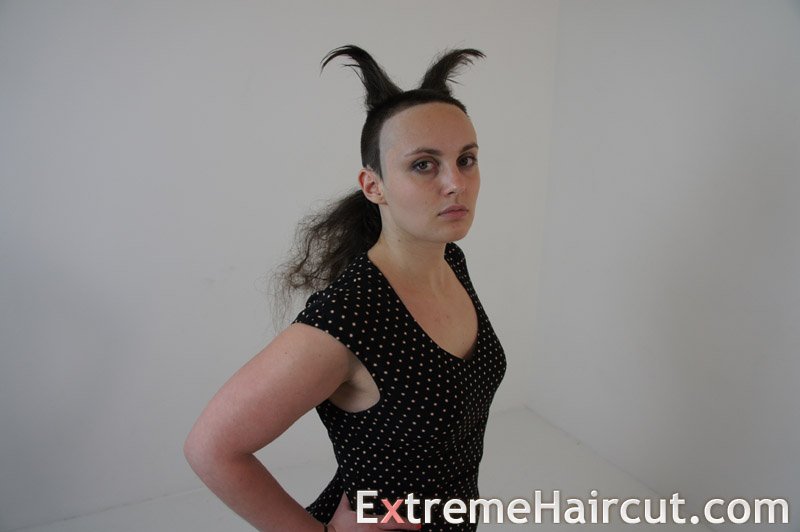 http://ExtremeHaircut.com Lilit devil haircut.