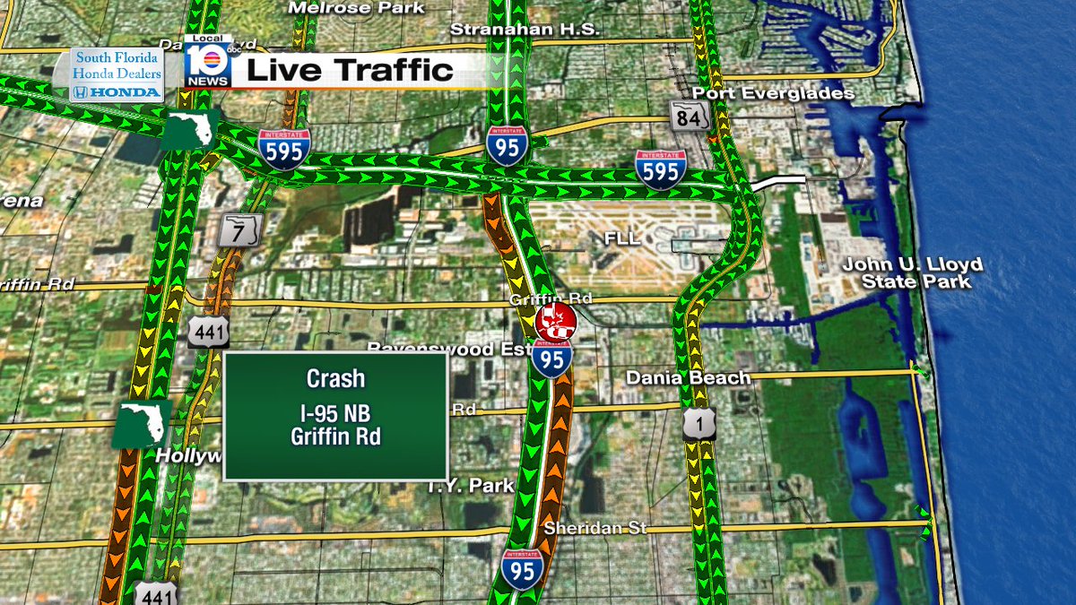 Crash on I-95 NB and Griffin Rd #TRAFFIC https://t.co/zMvvBU20l4