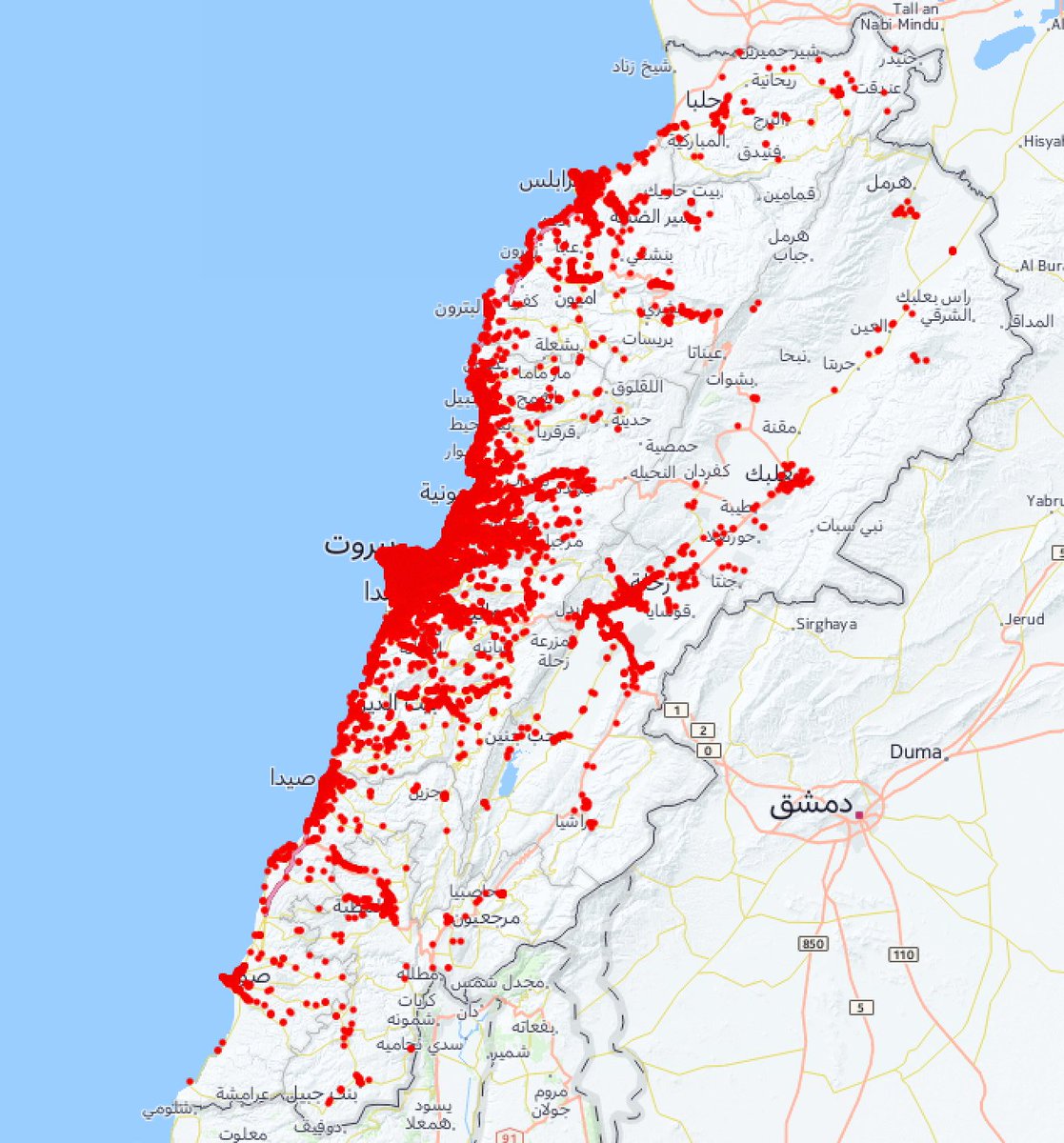 GISGUIDE's tweet image. 36000 registered companies (@5indexlebanon) are now on MAP for the first time in Lebanon #data #lebanon #gisguide