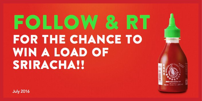 SMOKEYFORMBY's tweet photo. RT @Sriracha_FG: Are you a #Sriracha MEGA-FAN? RT+F to #WIN a load of our sauce! #Competition #FreebieFriday https://t.co/WD1x3DYqzO #ypxd