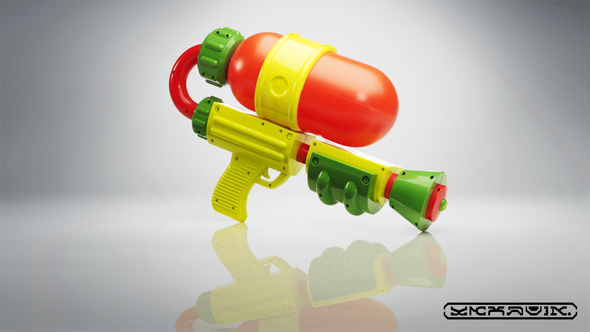 Splatoon スプラトゥーン このブキは スプラシューター 攻撃力 射程 連射性と全ての性能が安定した標準的な シューター って これ実写だよな イカ世界のブキをそのまま再現した水鉄砲が サンアートさんから発売される この夏はプールサイドで