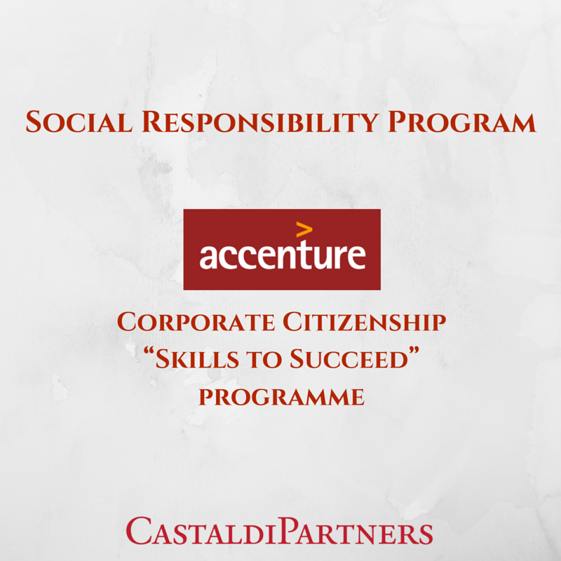 castaldisocial's tweet photo. #CastaldiPartners and @Accenture on the social responsibility program: https://t.co/SrPTRnRrOe. https://t.co/DZRki6LnO5