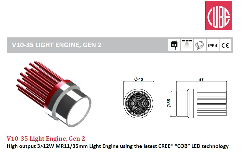 CubeLightingLtd's tweet image. Never buy an LED Lamp again! With Cube&apos;s 35mm (MR11) and 50mm (MR16) Light Engines just unscrew and replace the chip