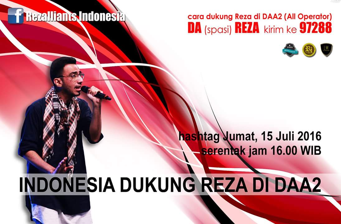 naylanay21's tweet photo. INDONESIA DUKUNG REZA DI DAA2
Semangat Merah Putih membakar semangat @REZALLIANTS dukung Reza. https://t.co/U3dIWO8j1j