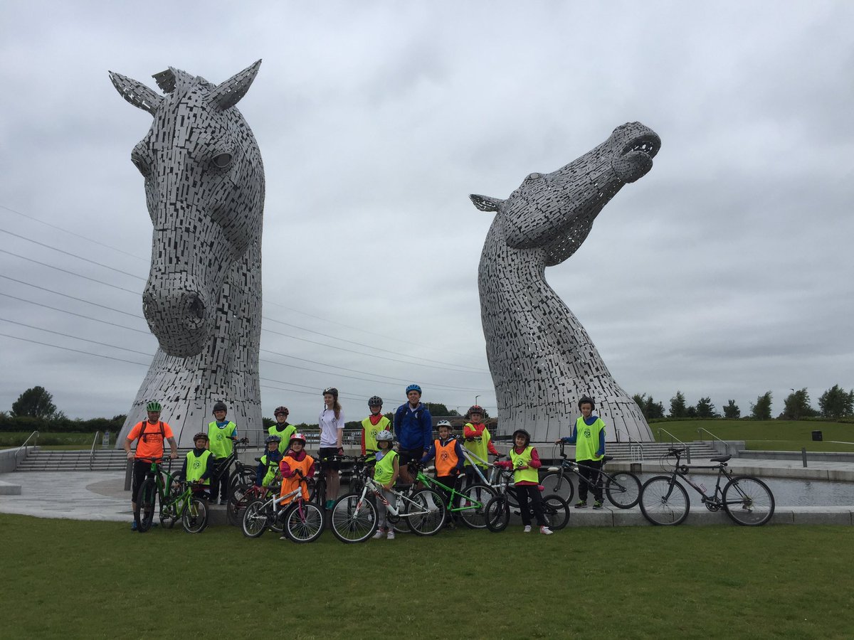 TrystSports's tweet photo. We have made it! First ever @FalkirkJuniorBC Trip 2 @HelixFalkirk to see the Kelpies! @ibikeFalkirk @CATCAFalkirk https://t.co/ZMjnXWSp9h