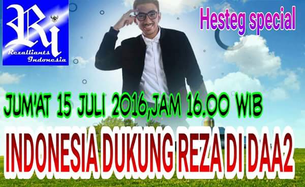 aasjamilah4's tweet photo. INDONESIA DUKUNG REZA DI DAA2
harapan ku harapan kami semua 
@DA2_Reza bisa mewakili Indonesia di daa nanti https://t.co/kaNqOZ3R7q
