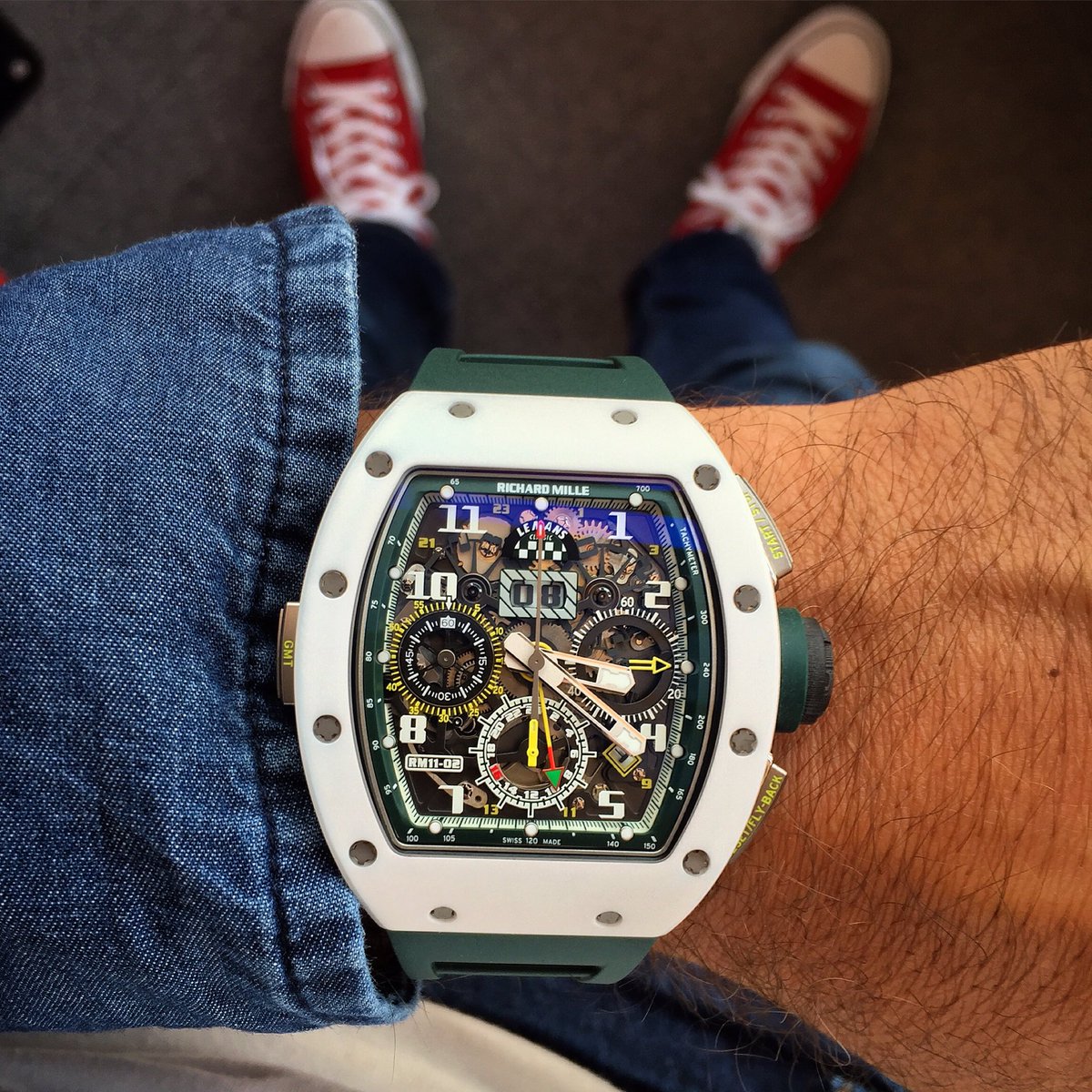 RM11-02 Le Mans Classic on the wrist ! <a href="/Richard_Mille/">Richard Mille</a> #lemans #lemansclassic #richardmille