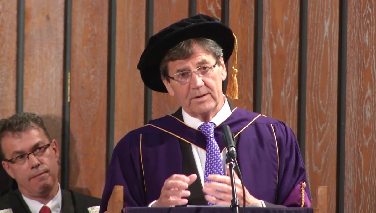 KeeleUniversity's tweet photo. Incredibly inspiring words this morning from our Honorary Graduate Lord Melvyn Bragg #KeeleGraduation https://t.co/s6GReyttqd