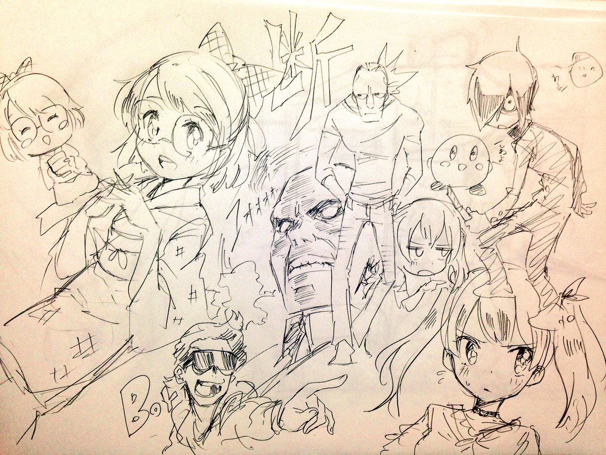 今日は筆が走るままに何も考えずキャラを創作していった 