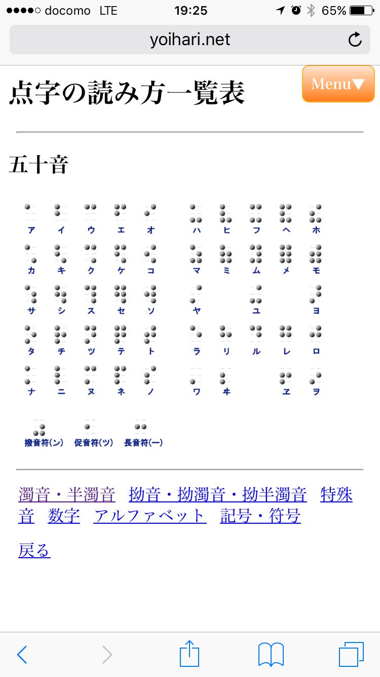 点字 一覧 点字 点訳関連