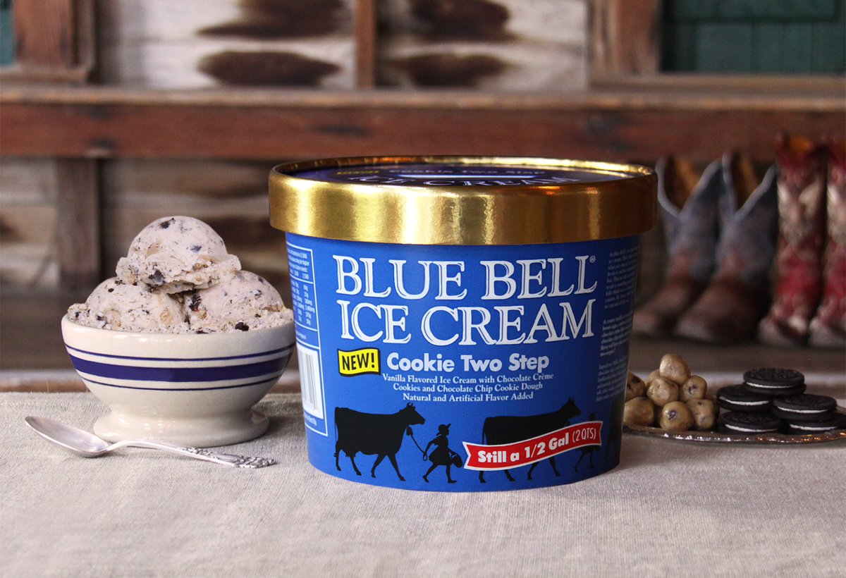 Introducing our brand new flavor Cookie Two Step! #bluebell #icecream#cookie #twostep