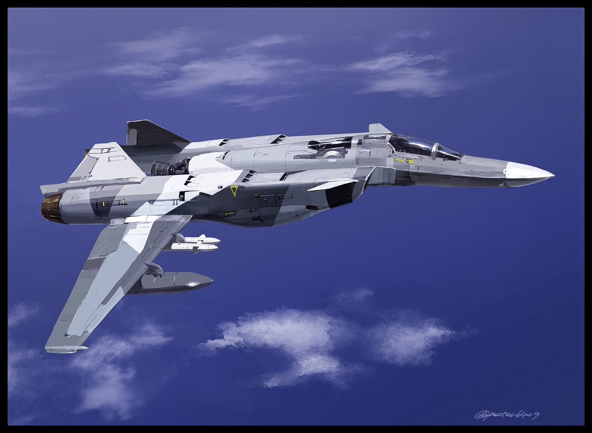「混合動力戦闘機の絵を描きました。 」|エヲカクペーターのイラスト