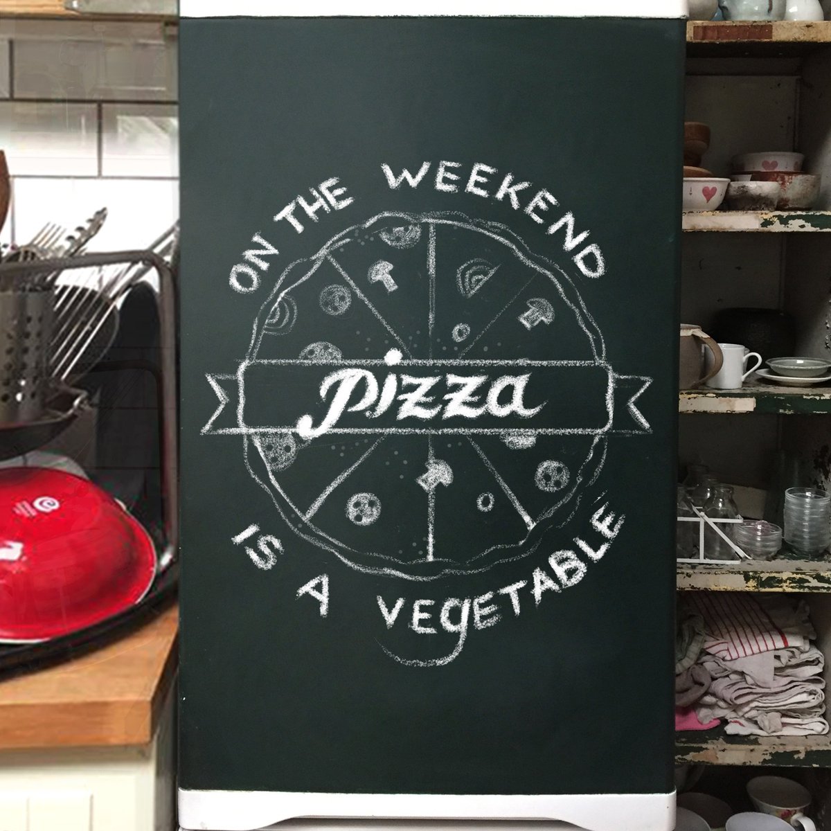 AbelandCole's tweet photo. Ah pizza, the delicious 6th food group. #fridgewisdom https://t.co/N59i0Mgw30