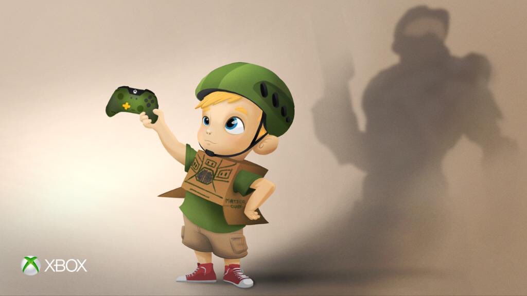 tuffrog's tweet image. “When I grow up, I want to save the universe.” via @Xbox