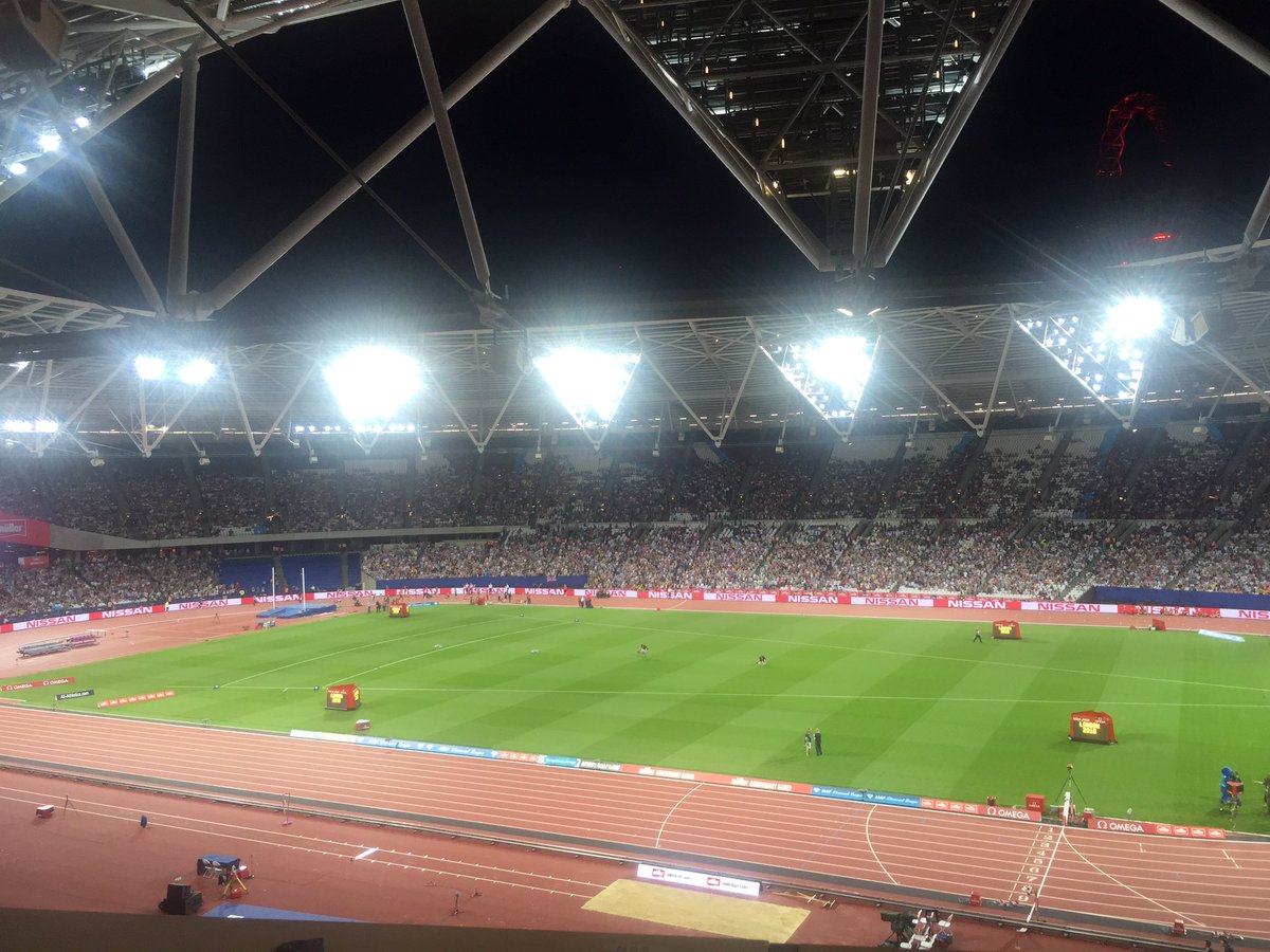 .<a href="/usainbolt/">Usain St. Leo Bolt</a> is ready! This is the view from our position. What's your prediction? #LondonDL #GLNRathletics.