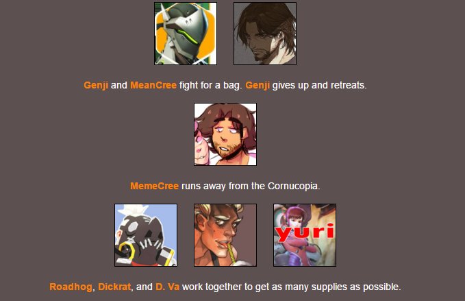 <a href="/GenjiAgainji/">Genjamin</a> <a href="/HighOnNoon/">Jesse McCree 🍁</a> @VaqueroMcCree @bigbewdy <a href="/BombsAwayFawkes/">JUNKRAT</a> <a href="/XDgremlin/">D.VA IS GAY</a>