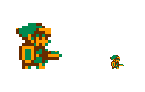 Link from zelda, pixel art