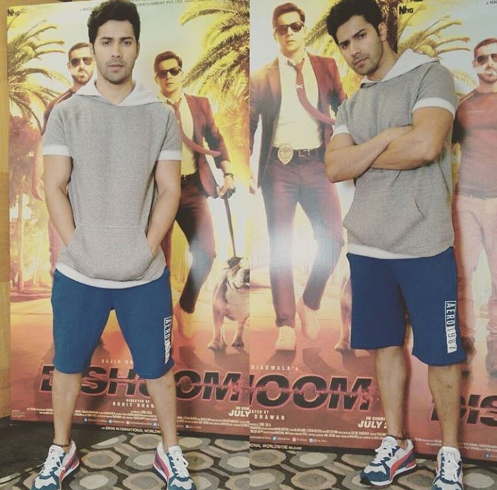 Varun_Kingdom's tweet photo. [PIC] Varun Dhawan for Dishoom Promotions.

#7DaysToDishoom https://t.co/PVkjmLo8AZ