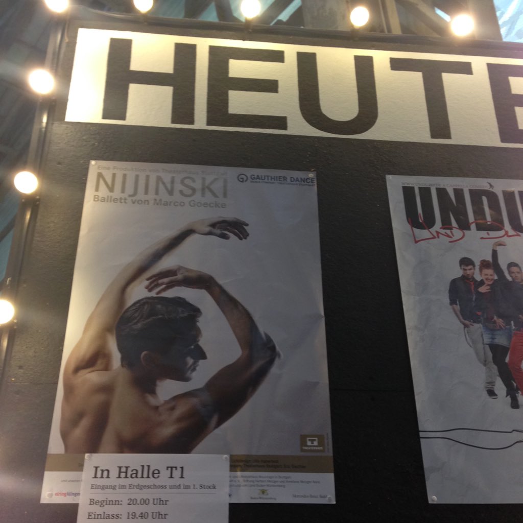LucyVanCleef's tweet photo. Tonight at Theaterhaus Stuttgart: Gauthier Dance performs Marco Goecke's NIJINSKI. @DanceTabs https://t.co/UYUJKNWXhc