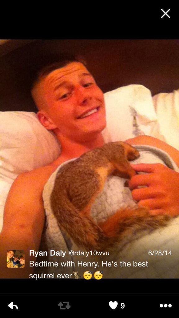 rdaly10wvu's tweet photo. There was once a time when I froze a dead squirrel and convinced people it was my living pet :)(:I miss Henry https://t.co/jxIXf7a6AH