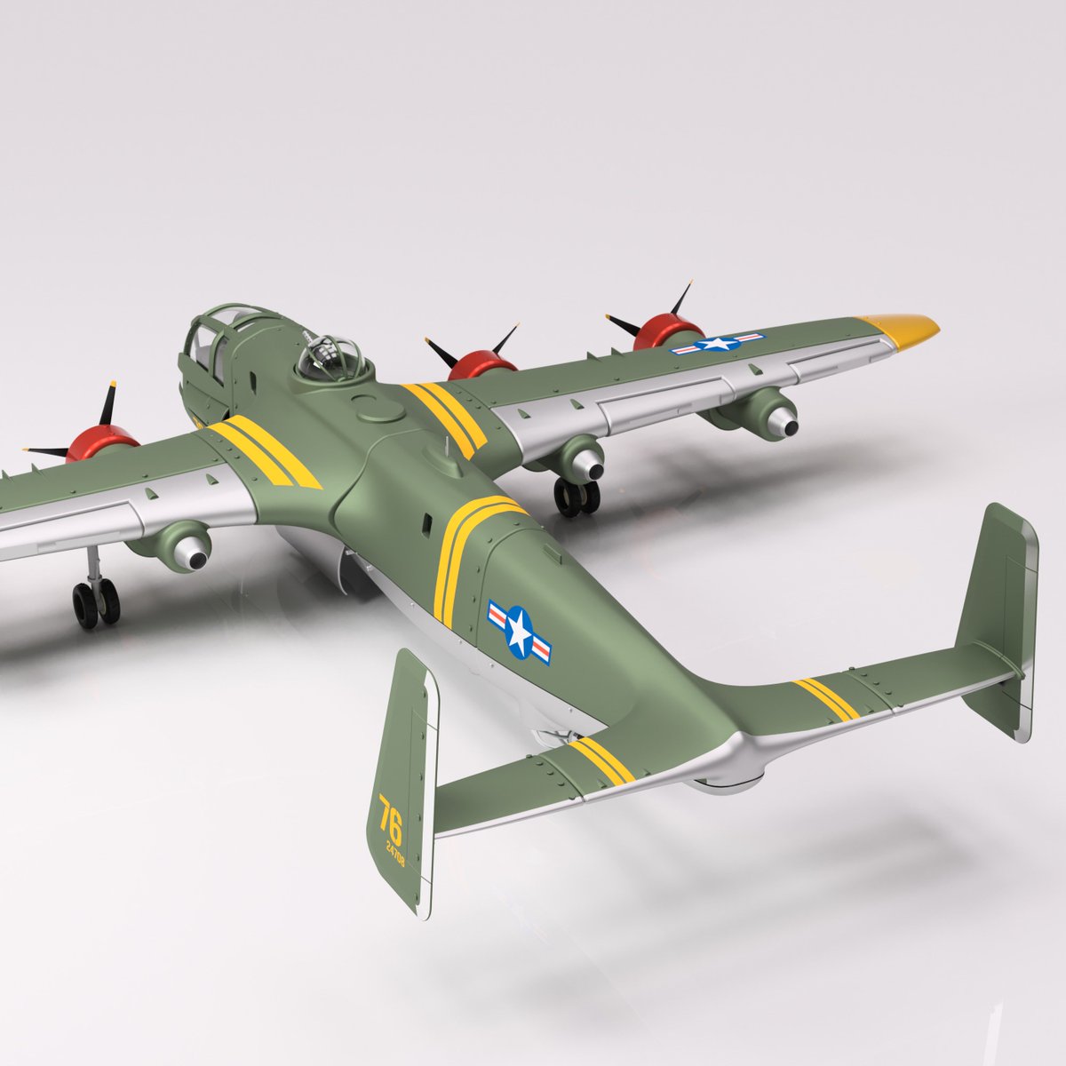 johnchrisharris's tweet photo. WWII Bomber modeled and rendered in #Autodesk #Fusion360 #DesignNow https://t.co/nvgt2CcrFj