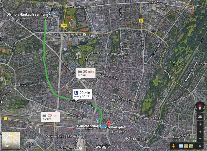 MoundofSpring's tweet image. If one attacker, they would have had to have travelled this far between attacks. #Munich