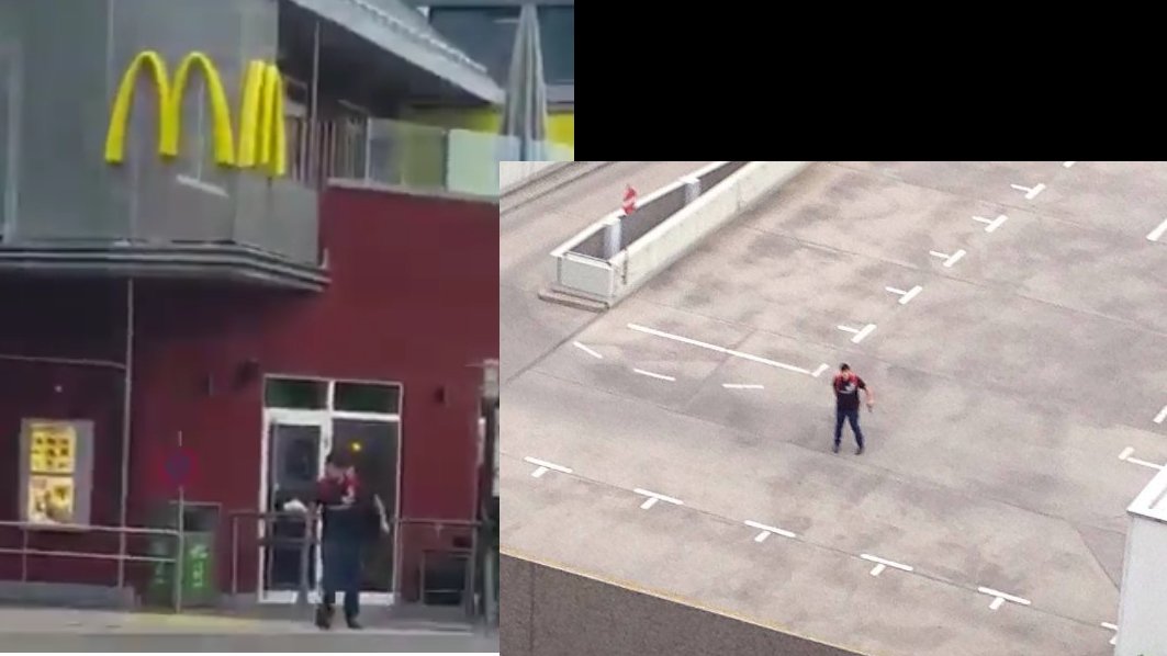 #münchen #muenchen #oez #munich Täter vor McDonalds und auf dem Dach des Parkhauses