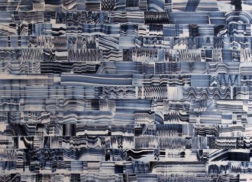 FiumanoClase's tweet image. Sam Burford | Blue Movie Negative, 336 Brushes #FiumanoProjects #SamBurford #contemporaryart