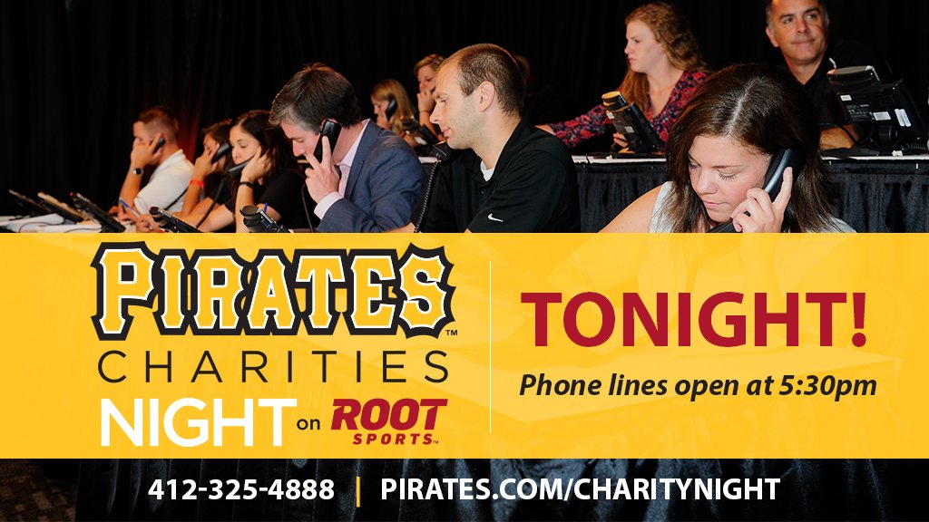 Get ready tonight is Pirates Charities Night on ROOT SPORTS! VIP & VIP+ Bags on sale 530
