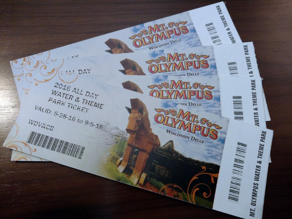 wissportsnet's tweet photo. It's hot, &amp; what better way to beat the heat than 4 free tickets to Mt. Olympus in WI Dells. RT for chance to win! https://t.co/zLiONwLW9K