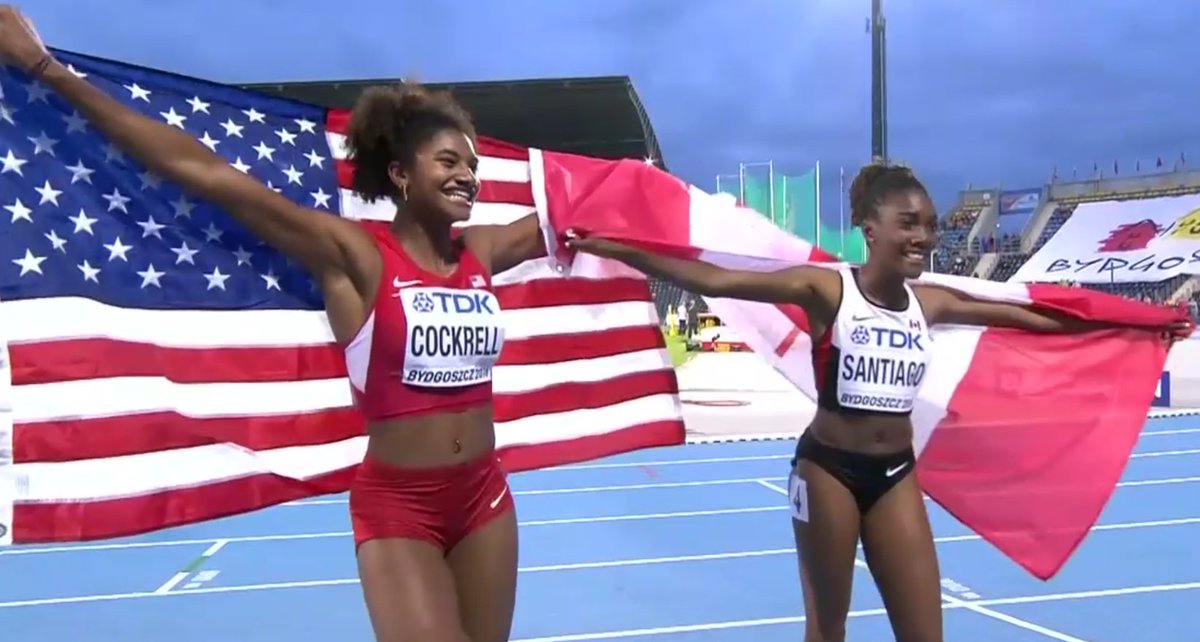 milesplit's tweet photo. Anna Cockrell 55.20! Gold Medal in the 400H and now tied for #2 high school athlete in US HISTORY! @AnnaCockrell48 https://t.co/Rf0b6dRX9B