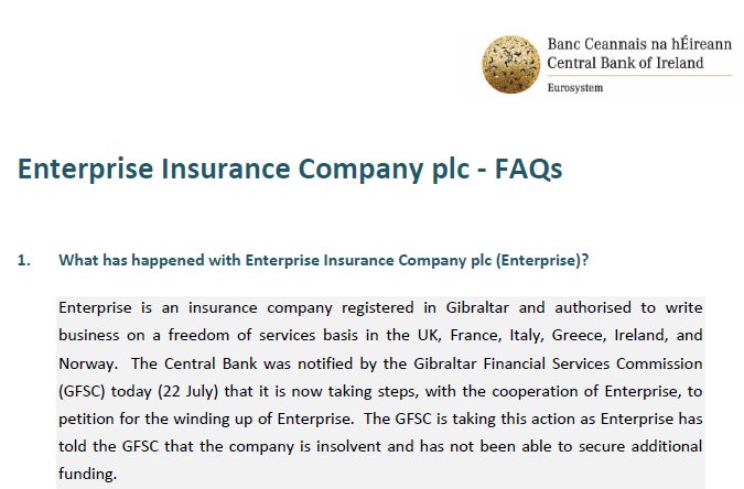 centralbank_ie's tweet photo. Enterprise Insurance Company plc: read our information for consumers https://t.co/w3ZZ8MI8Sg https://t.co/jQy6mx0mTZ