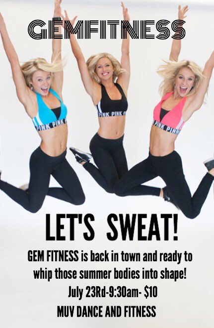 GaebriKelley's tweet photo. Join us tomorrow (SATURDAY) morning and break a sweat with the sisters! #930 #GEMworkouts #GEMfitness @Muv678 https://t.co/FAeJ28VLsN