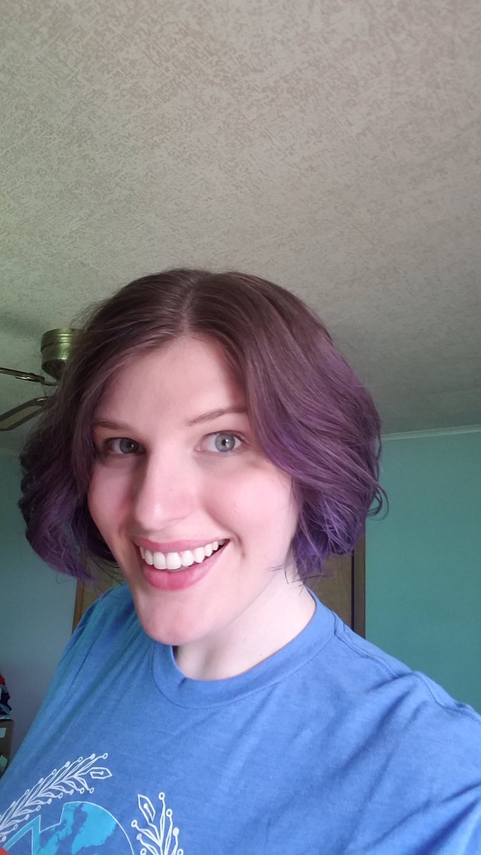 MsKatieHughes's tweet image. PURPLE! It is more subtle in most light, but it&apos;ll be fun for the weekend! #NerdOutpost #CasualTonks
