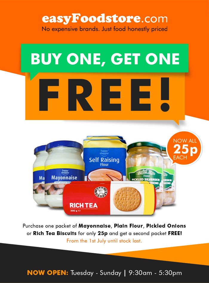 easyFoodstore's tweet photo. Mayonnaise has been added to the easyFoodstore's "Buy one get one free" promotion. https://t.co/OZpio06q6q https://t.co/F8PcMvi1Yj