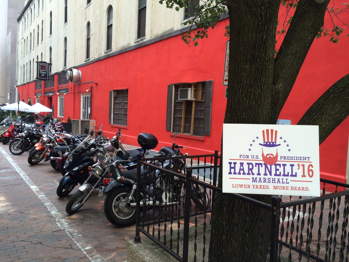 PresidentBeard's tweet photo. Bikers in Columbus support The Beard! #BikerBeard #Bikers4Hartnell #Columbus4Hartnell #Ohio4Hartnell #electthebeard https://t.co/7qD8NrSBE7