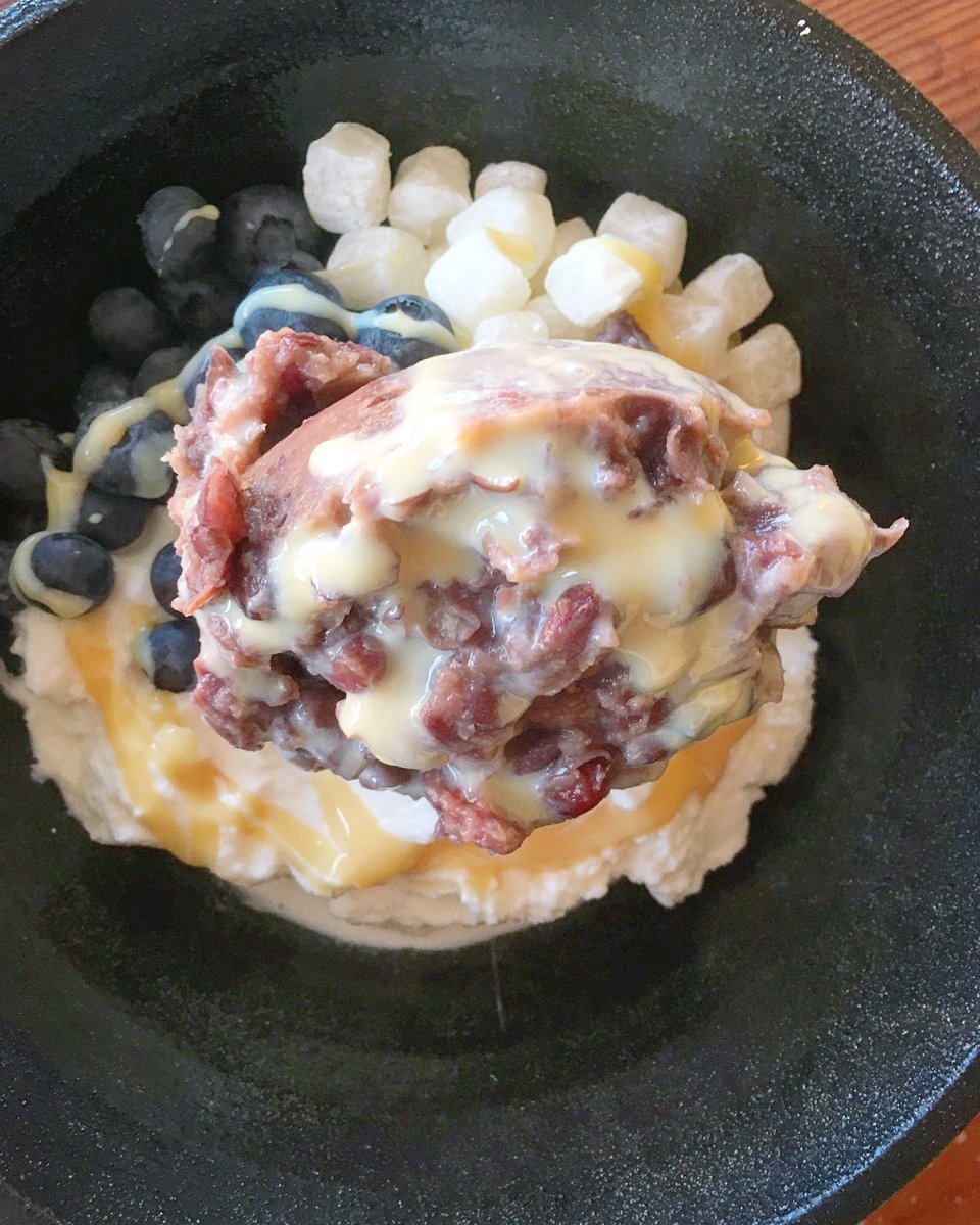 thechefx's tweet photo. Experimenting with red bean shaved milk ice. Here's where we are. Still need to dial it in more https://t.co/yeoACuwpqH
