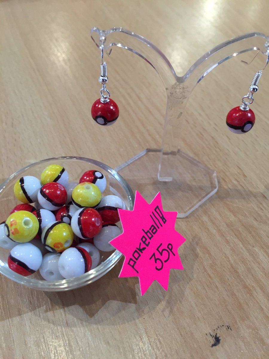 Pokeball beads now on sale in the shop! #Pokemon #Aberdeen #beads