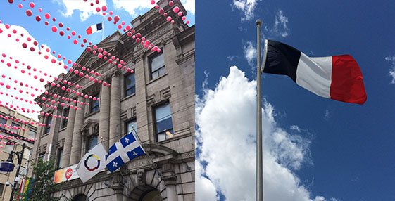 LOJIQ's tweet photo. Drapeau français sur le toit de @LOJIQ | Refusons l'horreur, rassemblons-nous https://t.co/lHVsTHULUc #jesuisNice https://t.co/Zsl3HUMKyp