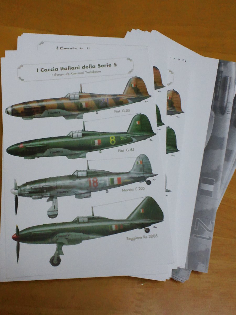 帰宅したら入稿していたイタリア戦闘機の絵葉書が到着！DB605エンジン
