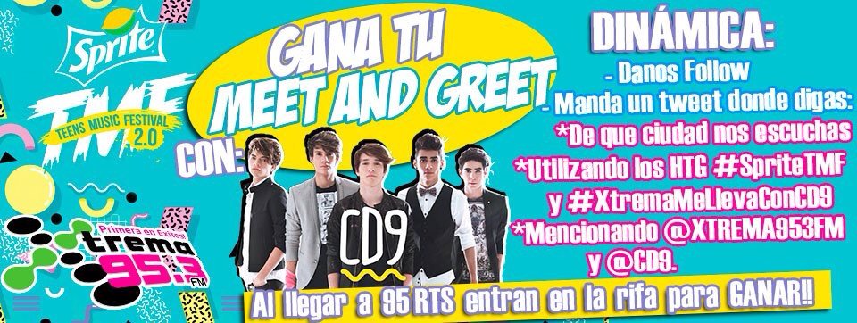 XTREMA953FM's tweet image. #CODERS está es tu oportunidad Xtrema 95.3 tiene tu M&amp;amp;G con @CD9. Aquí la dinámica👇 #XtremaMeLlevaConCD9