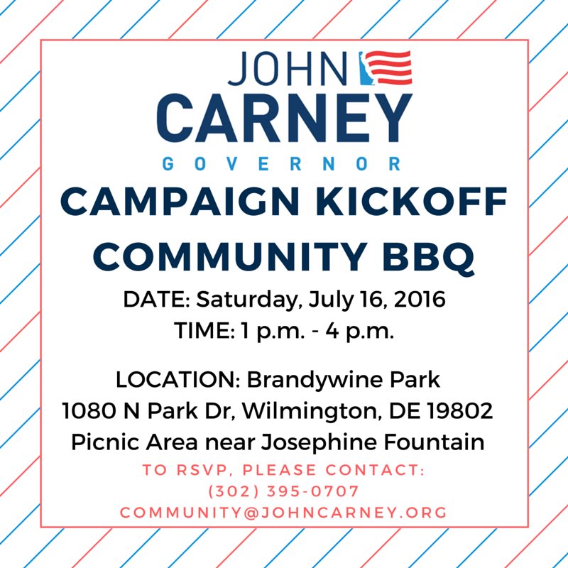 CarneyforWilm's tweet photo. Join us tomorrow, Sat., 7/16 from 1-4pm in Brandywine Park for a free community picnic! #netde https://t.co/nAiwQPBvV5