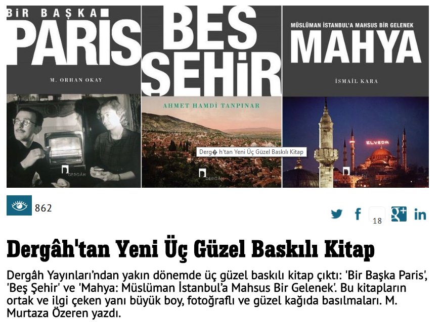 "Dergâh'tan Yeni Üç Güzel Baskılı Kitap"
dunyabizim.com/kitap/24427/de…