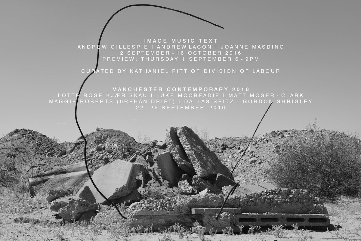IMTgallery's tweet photo. N E X T   A T   I M T ⎜@DofLabour does 'Image Music Text' + @ManContemporary ⎜#StayTunned 👀👍🔛🔜 https://t.co/3KatWxoOOI